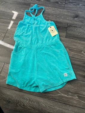Women sizes LTurquoise Terry Romper One-Piece